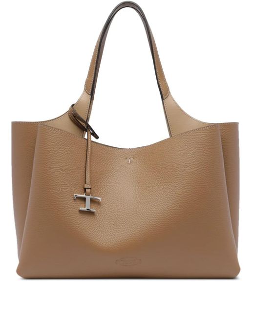 Borsa Tote Media di Tod's in Brown