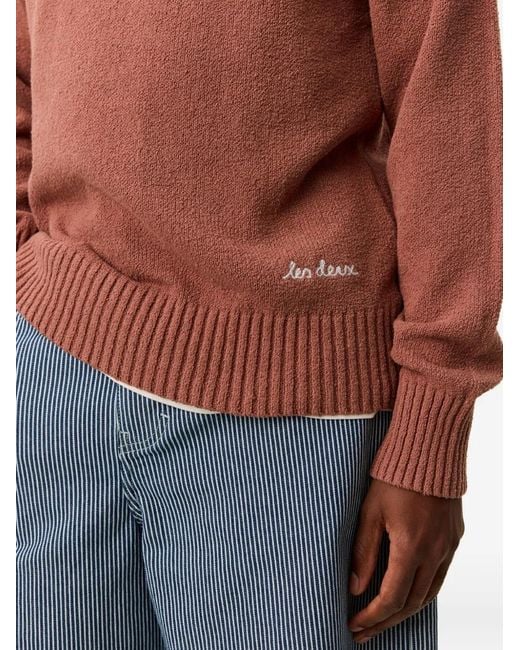 Les Deux Pink Brad Round-Neck Sweater for men