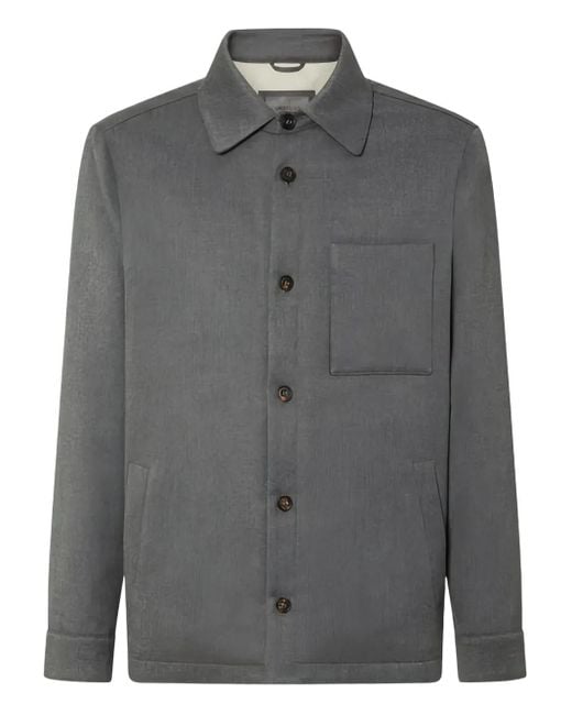 Sobrecamisa con cierre de botones Corneliani de hombre de color Gray