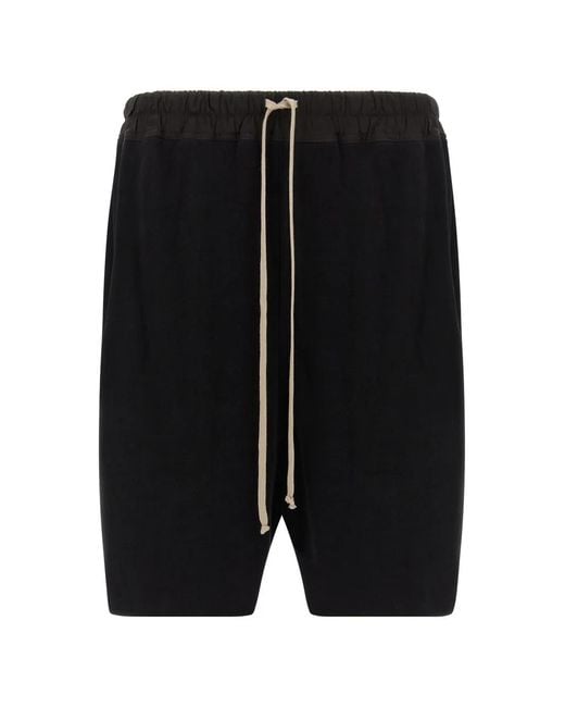 Rick Owens Black Boxers Drawstring-Waist Shorts for men