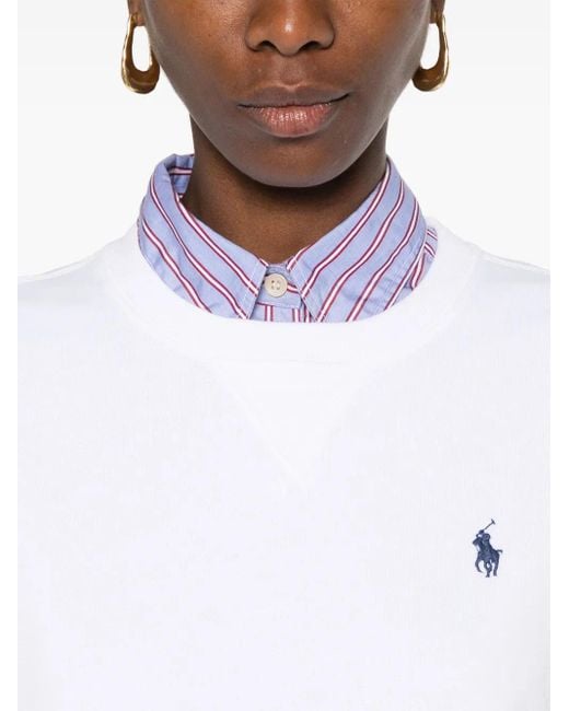 Polo Ralph Lauren White Cozy Cotton Sweater For Warmth