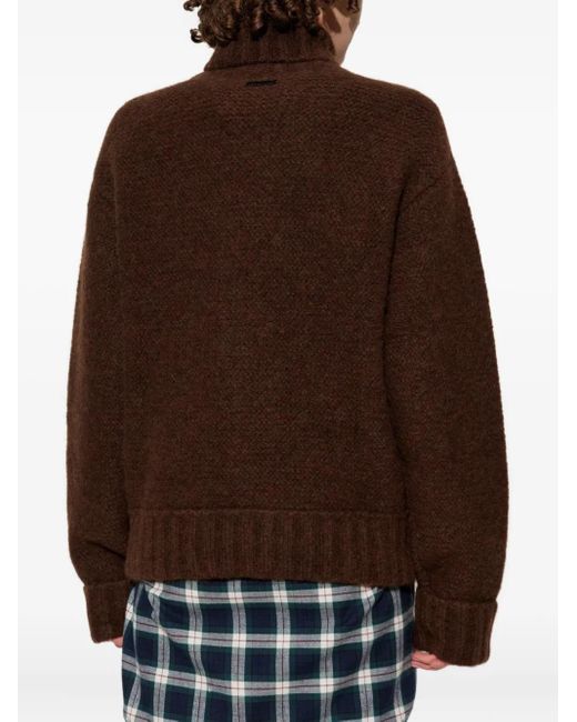 DSquared² Brown Roll-Neck Sweater