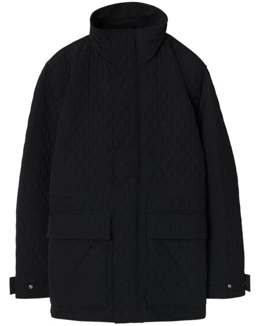 Plumífero con capucha Burberry de color Black