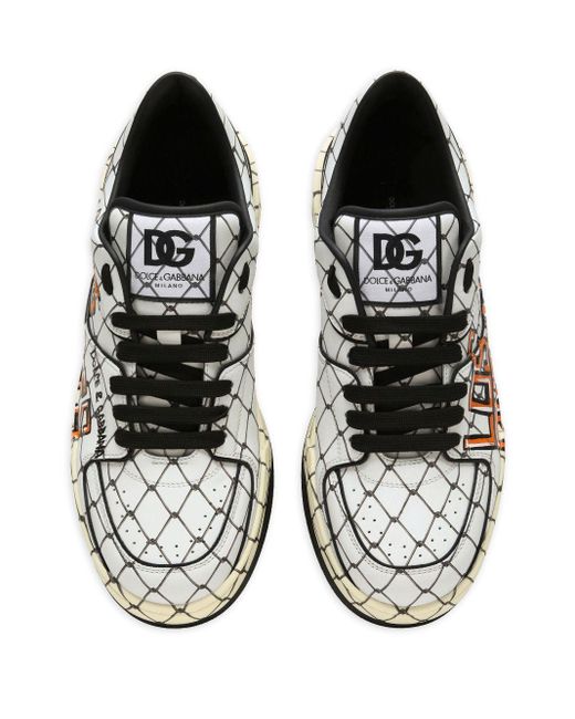 Dolce & Gabbana White New Roma Low-top Sneakers for men