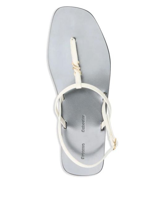 Proenza Schouler White Cross-Strap Flat Sandals