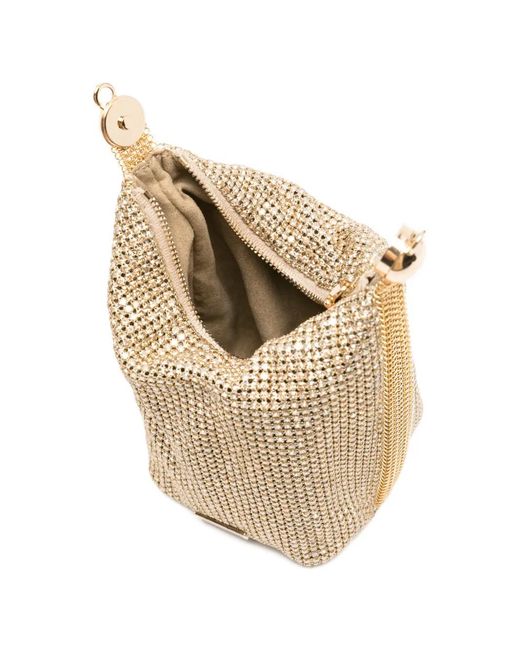 Cult Gaia Natural Rue Crystal-Embellished Clutch Bag