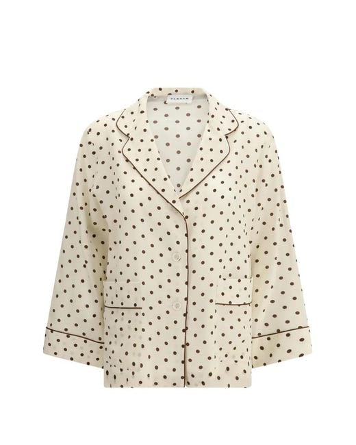 P.A.R.O.S.H. Natural Polka-Dot Pattern Shirt
