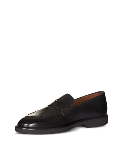 Doucal's Black Flat Loafers for men