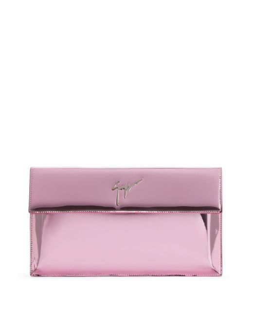 Bolso de mano con placa del logo Giuseppe Zanotti de color Pink