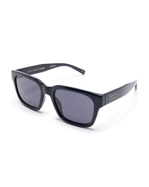 Gucci Blue Square-Frame Sunglasses