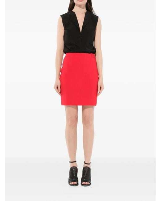Givenchy Red Fitted Skirt