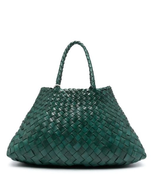 Dragon Diffusion Green Small Santa Croce Leather Bag