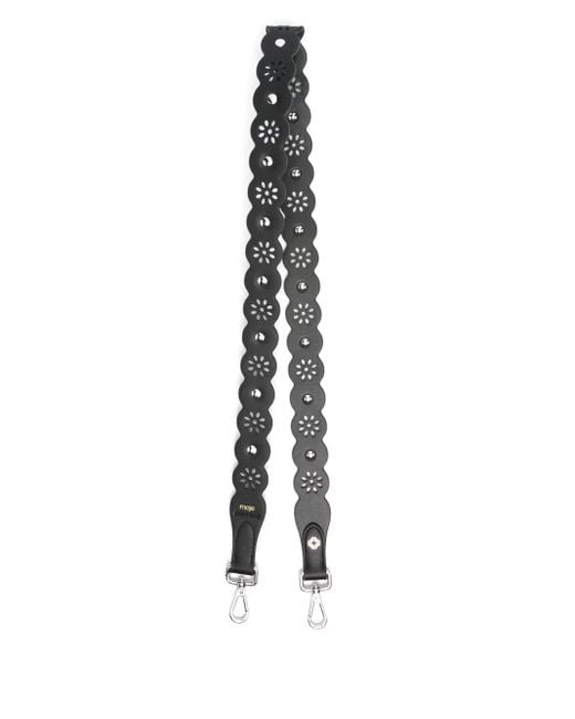 Maje White Perforated Flower-Style Strap