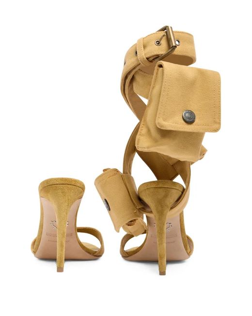 DSquared² Metallic Utility Twin Heeled Sandals
