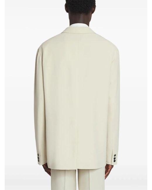 Lanvin White Single-Breasted Blazer for men
