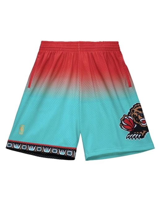 Mitchell & Ness Vancouver Grizzlies 1996 Fadeaway Swingman Shorts in Blue für Herren
