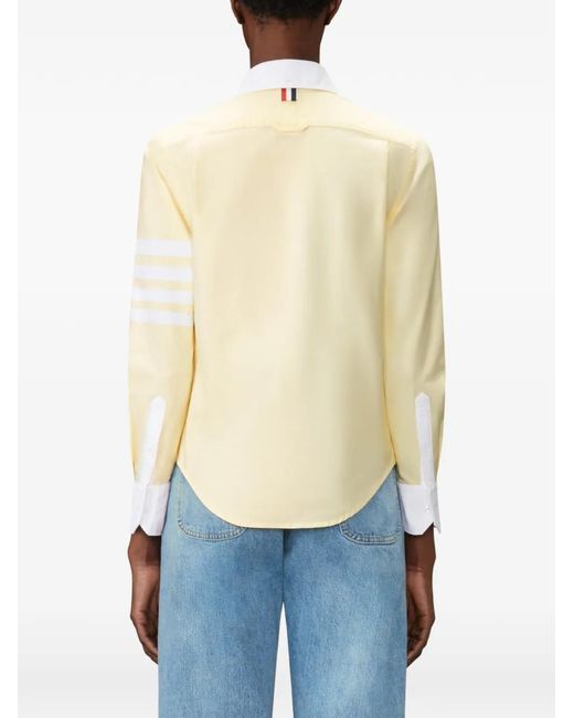 Thom Browne White 4-Bar Oxford Shirt