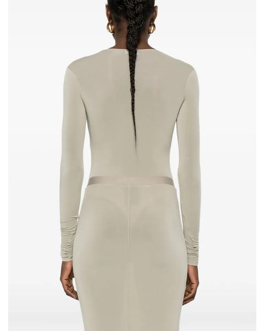Wardrobe NYC Natural Sheer Bodysuit