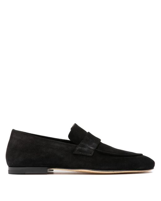 Officine Creative Black Leather Loafers for men