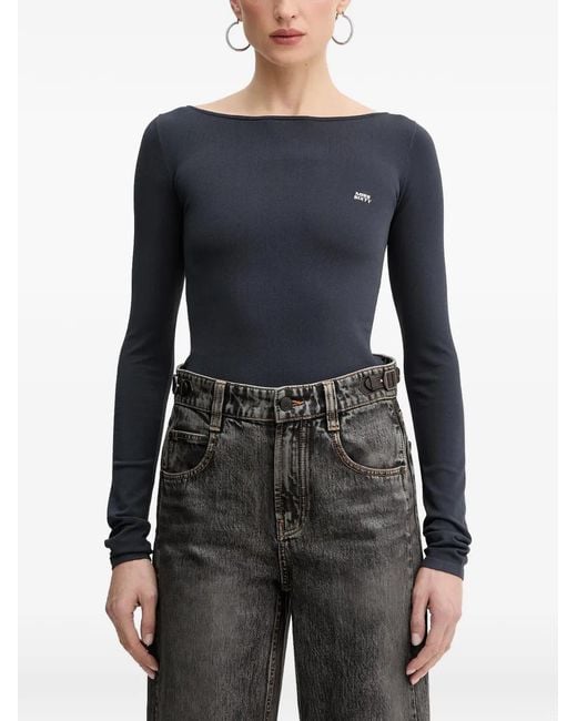 Miss Sixty Black Embroidered Knit Top