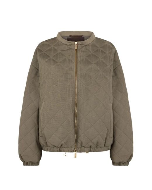 Moorer Natural Elvira Quilted Bomber Jacket