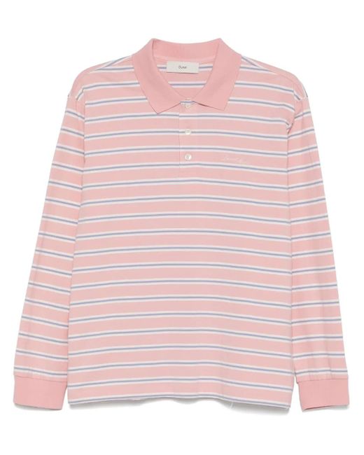 DUNST Gestreept Poloshirt in het Pink