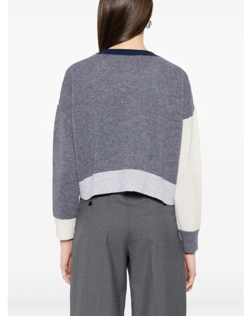 Marni Blue Colour-Block Cardigan