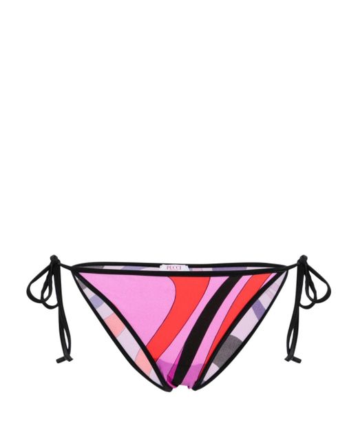 Emilio Pucci Pink Bikinihöschen mit Marmo-Print