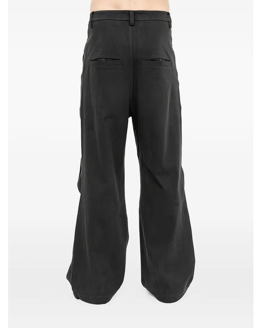 JOE CHIA Black Xerx Pleated Trousers for men