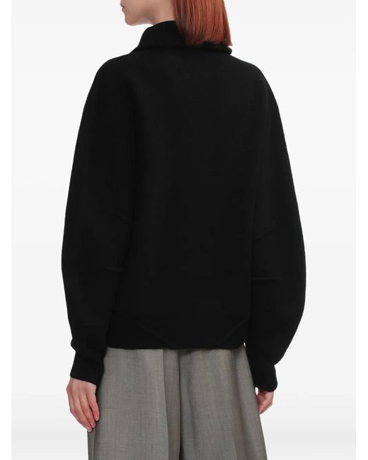 Helmut Lang Black Zip-Up Sweater