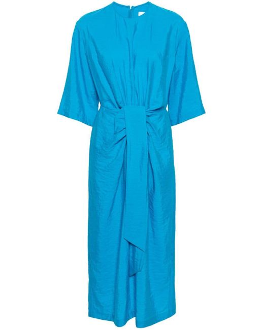 Christian Wijnants Dembet Midi-jurk Met Ceintuur in het Blue