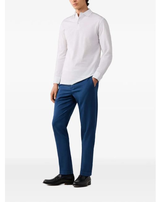 Hackett Blue Kensington Slim-Fit Trousers for men