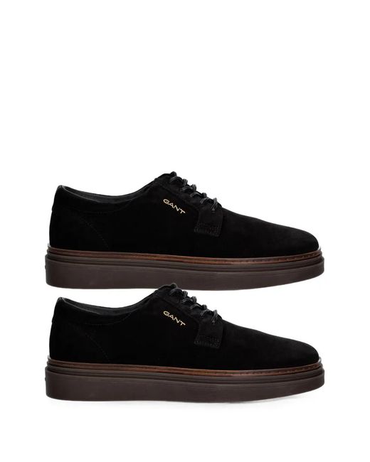 Gant Black Suede Lace-Up Sneakers for men
