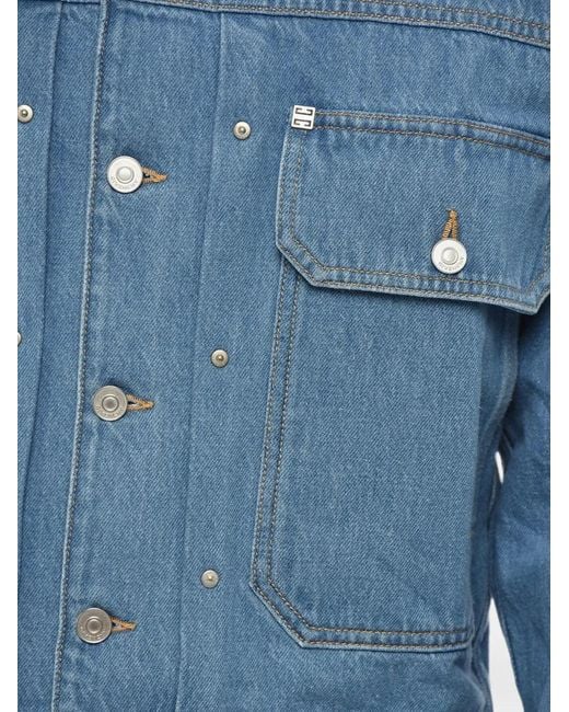 Givenchy Martingale Denim Jack in het Blue voor heren