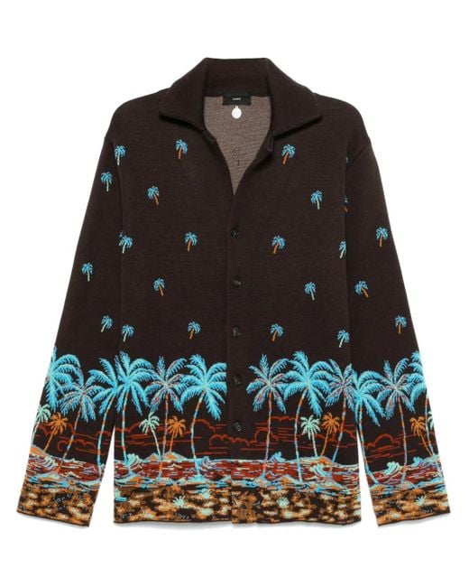 Alanui Black The Tale Of A Hawaiian Shirt for men