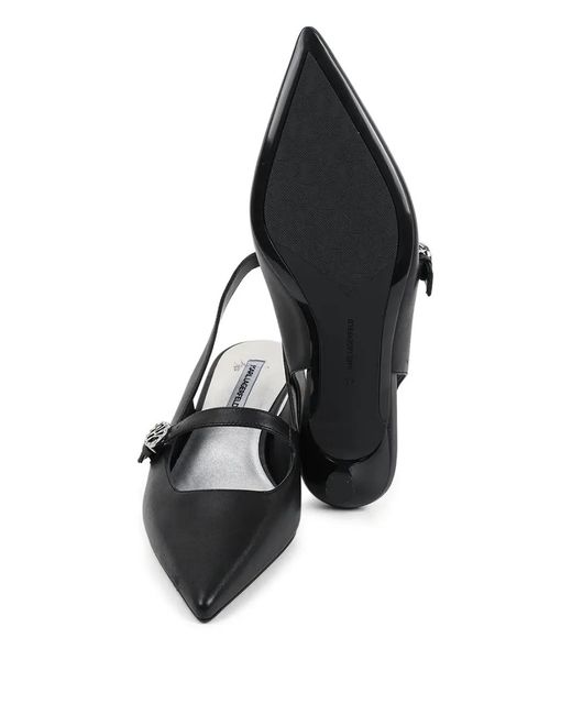 Karl Lagerfeld Black 30Mm Pasha Pointed Pumps