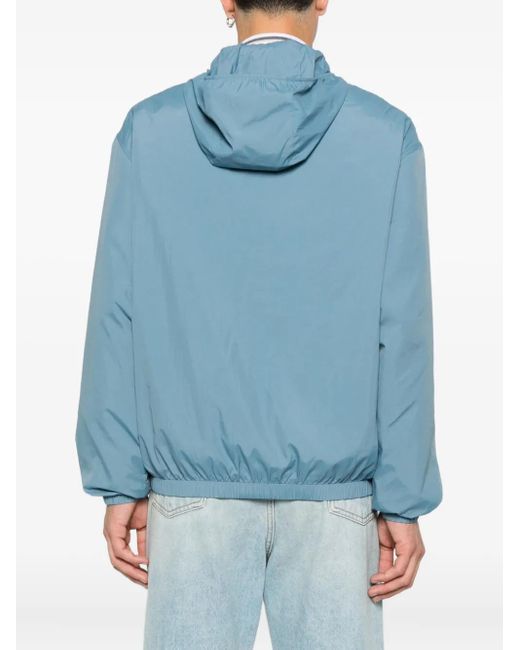 Lacoste Blue Hooded Zip-Up Jacket for men