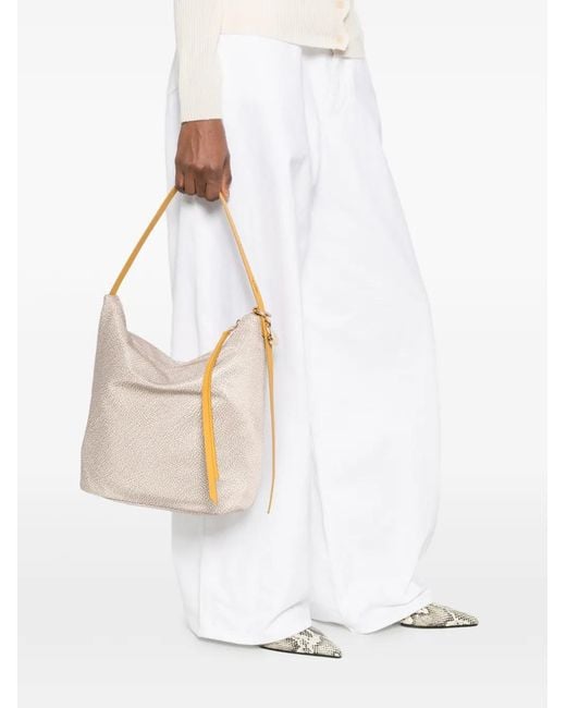 Borbonese White Patterned Shoulder Bag