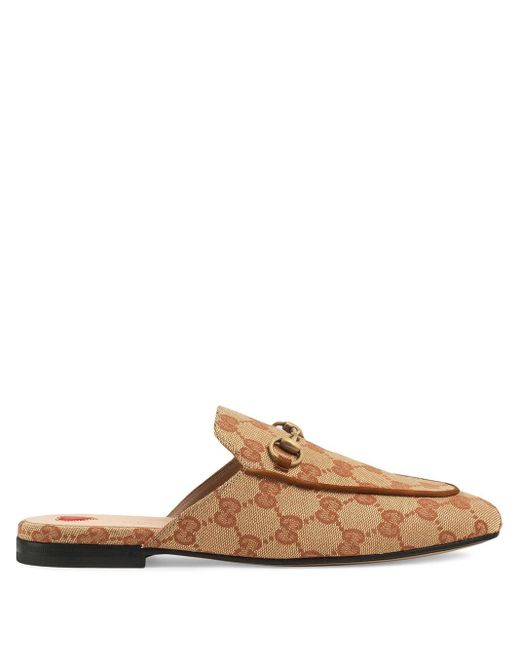 gucci princetown gg canvas mule