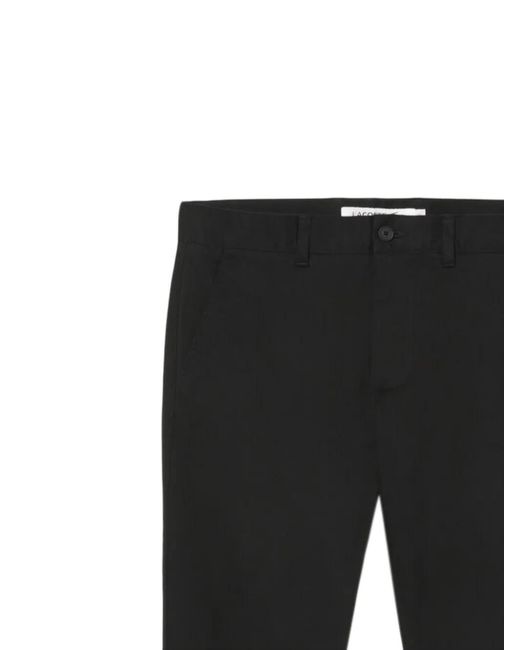 Lacoste Black Buttoned Trousers for men