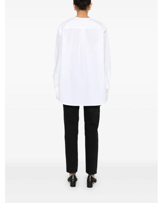 Blouse À Col V Totême  en coloris White