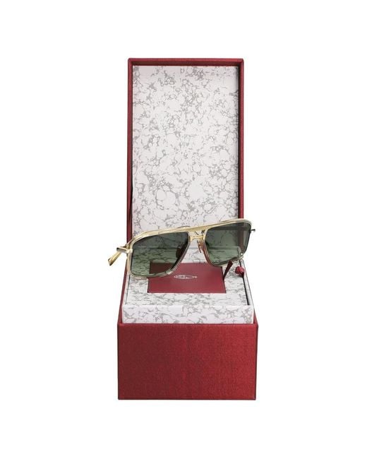 Jacques Marie Mage Green Earl Rectangle-Frame Sunglasses