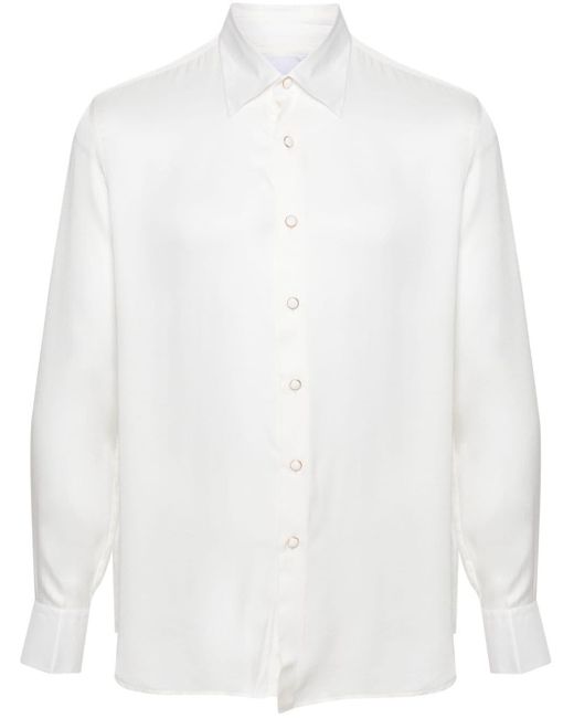 PT Torino White Button-down Long-sleeve Shirt for men