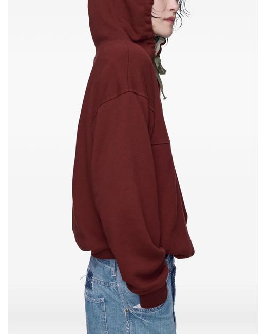 Maison Margiela Red Cotton Hoodie