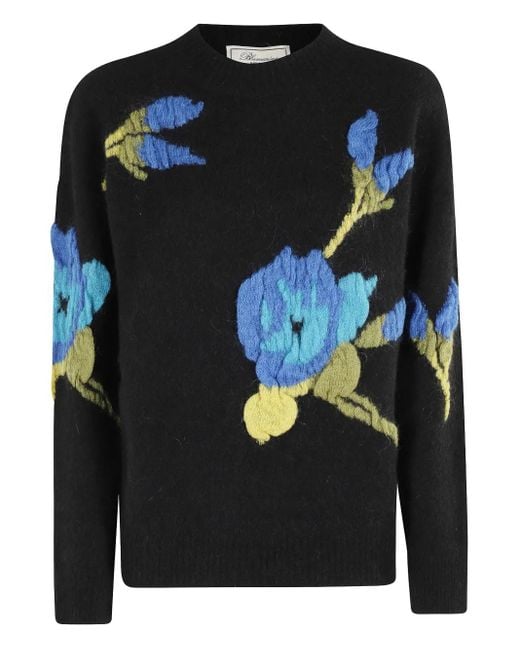 Blumarine フローラル セーター Black