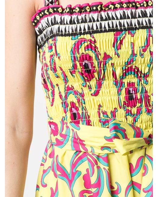 LaDoubleJ White Floral Print Mid-Length Dress
