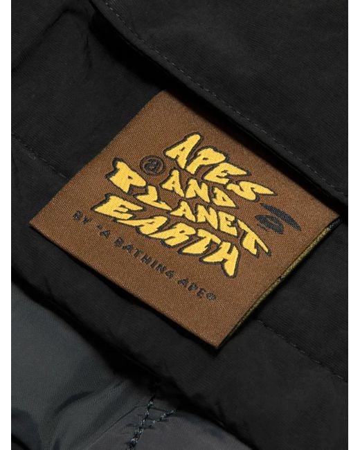 Aape By A Bathing Ape Black Contrast-Panels Jacket for men