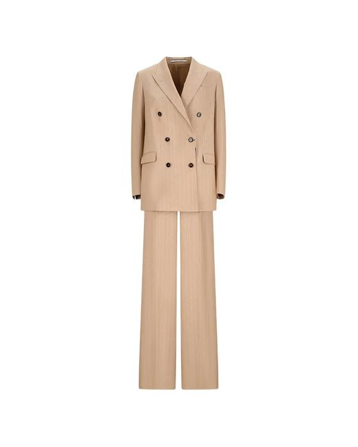 Tagliatore Natural Pinstripe Double-Breasted Blazer