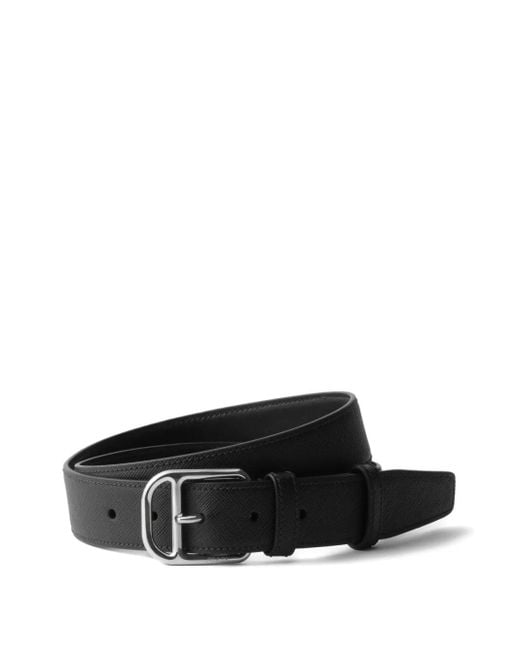 Prada Black Saffiano Leather Belt for men