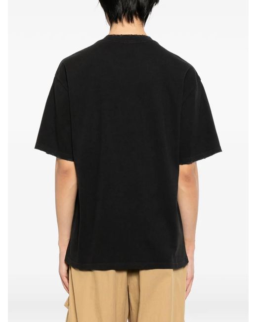 WARMAN Black Printed T-Shirt for men